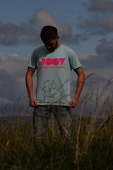 JOOV Tshirt: AquaMarine + Neon Pink