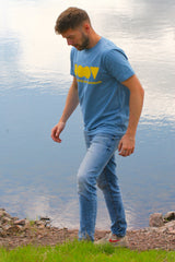 JOOV Tshirt: BlueDusk + Mustard Yellow